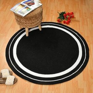 Sonia Collections Black Round Table for Living Room & Bedroom, 100 cm Free shipping