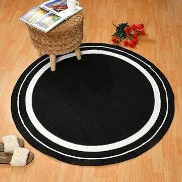 Sonia Collections Black Round Table for Living Room & Bedroom, 100 cm Free shipping