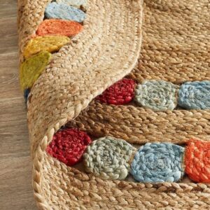 Sonia Collections Fruity Round Jute Acon Rug - Eco-Friendly & Stylish Home Décor
