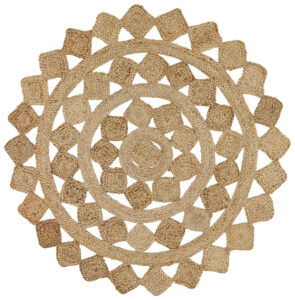 ATR-TES-NATURAL_1__37019 Sonia Collections Acon Tessellate Jute Round Rug - Eco-Friendly Style for Your Home