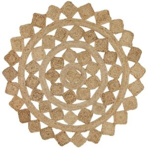 Sonia Collections Acon Tessellate Jute Round Rug - Eco-Friendly Style for Your Home