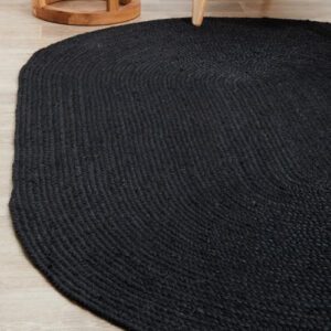 Sonia Collections Bondi Black Oval Rug for Stylish Interiors
