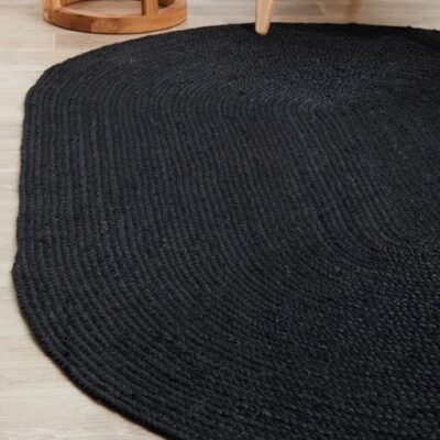 Sonia Collections Bondi Black Oval Rug for Stylish Interiors