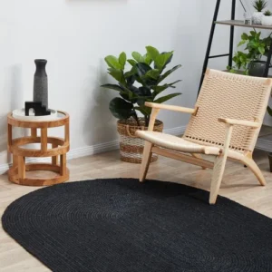 Sonia Collections Bondi Black Oval Rug for Stylish Interiors