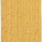 Sonia Collections Jute Texture Natural Hand-Braided Yellow Runner