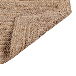 Sonia Collections Jute Braided Rug - Eco-Friendly Home Decor 1x2 feet