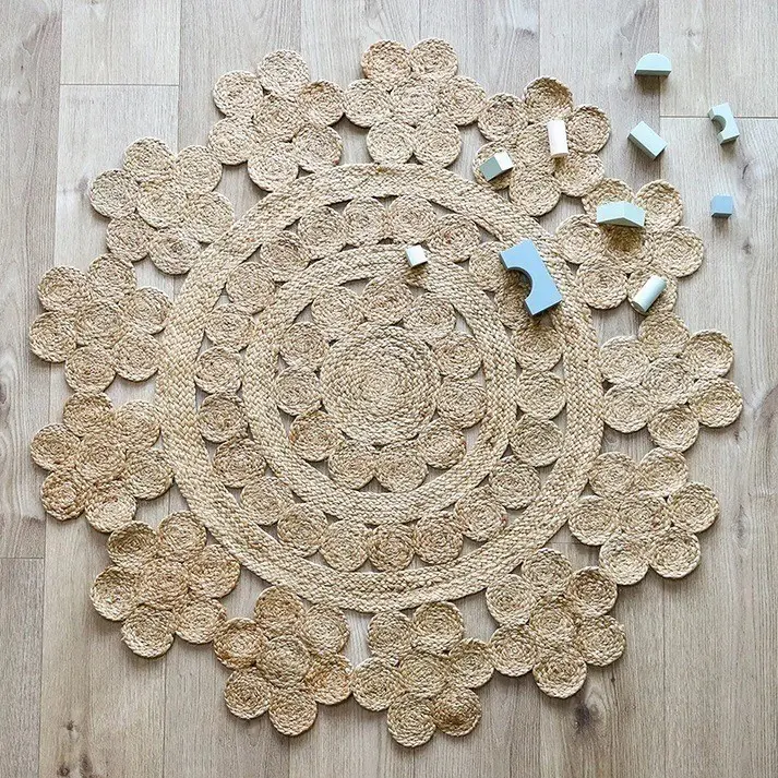Sonia Collections Round Original Jute Rug - Natural Style Decor