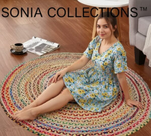 Sonia Collections Cotton Chindi Rugs – Reversible & Handmade for Indoor Use