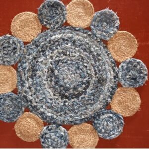 Sonia Collections Natural Cotton Round Braided Area Rug