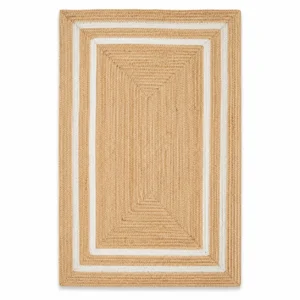 Hand Braided Indian Jute Rug 150x220 cm - Noosa Border Style