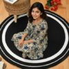 sonia 6 Sonia Collections Black Round Table for Living Room & Bedroom, 100 cm Free shipping