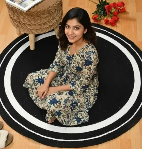 Sonia Collections Black Round Table for Living Room & Bedroom, 100 cm Free shipping