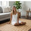 Sonia Collections™ Hemp Natural Rug 2x4 Feet - Stylish Design for Living Room 2025