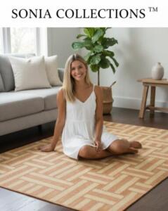 Sonia Collections™ Hemp Natural Rug 2x4 Feet - Stylish Design for Living Room 2025