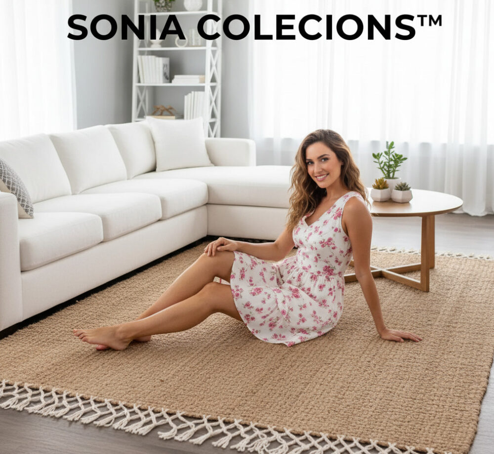 Sonia Collections™ | Elegant Solid Color Natural Jute Area Rug – Handcrafted for Modern Interiors