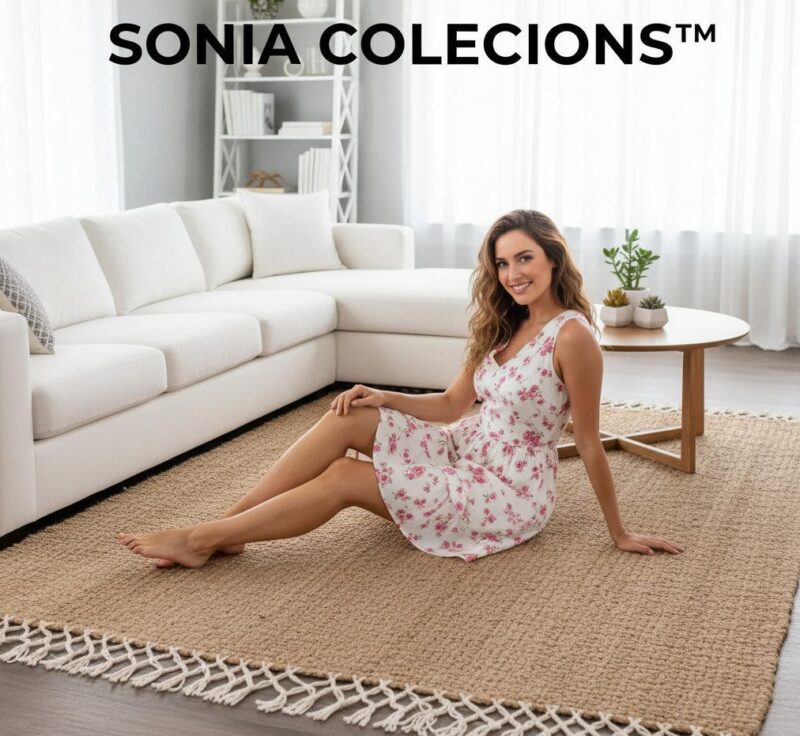 Sonia Collections™ | Elegant Solid Color Natural Jute Area Rug – Handcrafted for Modern Interiors