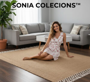 Sonia Collections™ | Elegant Solid Color Natural Jute Area Rug – Handcrafted for Modern Interiors