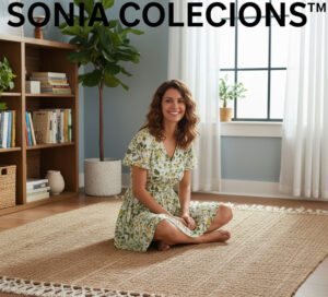 Sonia Collections™ | Elegant Solid Color Natural Jute Area Rug – Handcrafted for Modern Interiors