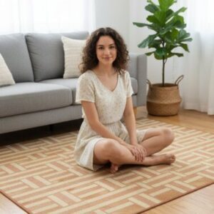 Sonia Collections™ Hemp Natural Rug 2x4 Feet - Stylish Design for Living Room 2025
