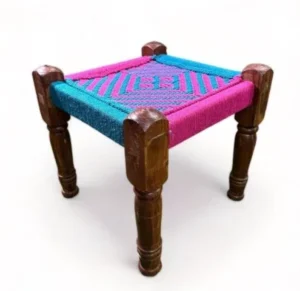 38367 Sonia Collections™ Foldable Brown Wooden Stool with Removable Legs for Easy Storage