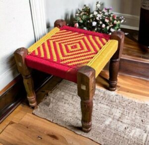 Foldable Wooden Stools with Removable Legs for Easy Storage