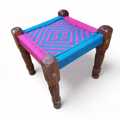 Sonia Collections™ Foldable Brown Wooden Stool with Removable Legs for Easy Storage