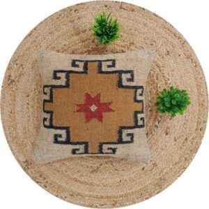 Sonia Collections Set of 2 Wool Jute Cushion Covers for Stylish Home Decor