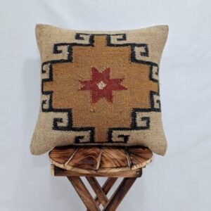 Sonia Collections Set of 2 Wool Jute Cushion Covers for Stylish Home Decor
