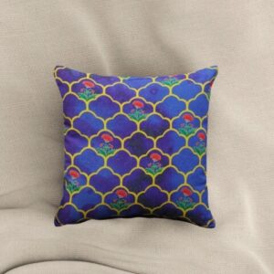 Sonia Collections SWSet of 4 Blue Flower Decorative Cushion Covers for Home Décor