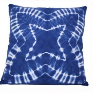 Elegant Sonia Blue Cotton Cushion, 16x16 Inches, Designer Style