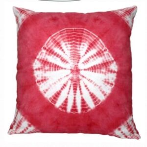 Sonia Collections Red & White Cotton Cushion 16x16 Inch