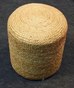 Braided Jute Ottoman Pouffe