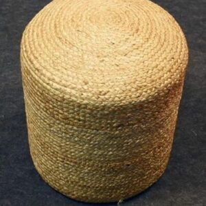 Braided Jute Ottoman Pouffe