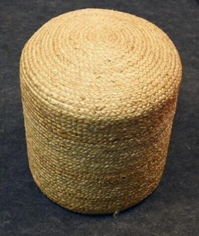 Braided Jute Ottoman Pouffe