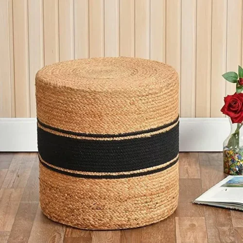 s-l1600 (2) Sonia Collections Natural Braided Sisal Jute Pouffe Cover for Cozy Home Decor