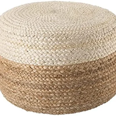Store 15 Jute Ottoman Pouf Cover for Elegant and Cozy Living Spaces