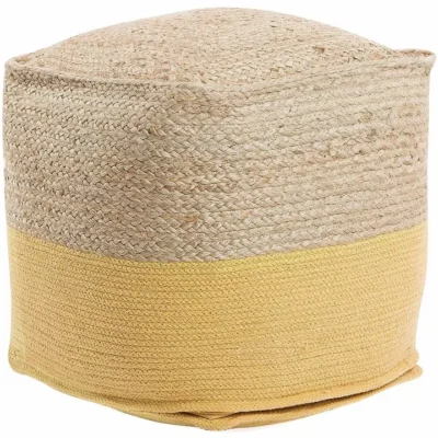 Store 13 Natural Jute Braided Pouf Cover for Stylish Home Decor