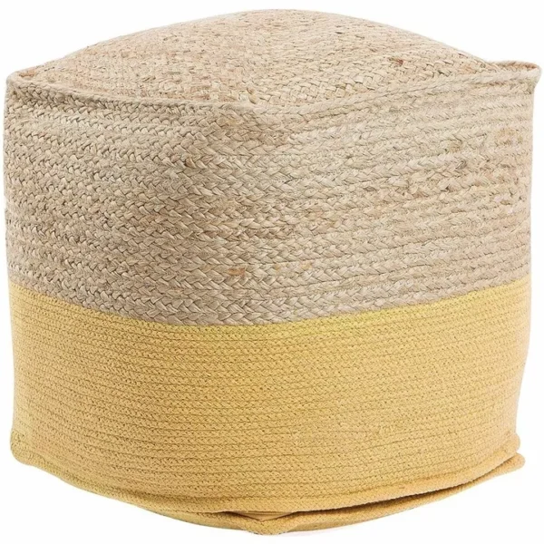 Sonia Collections Pouf Cover Natural Jute Braided for Stylish Home Decor