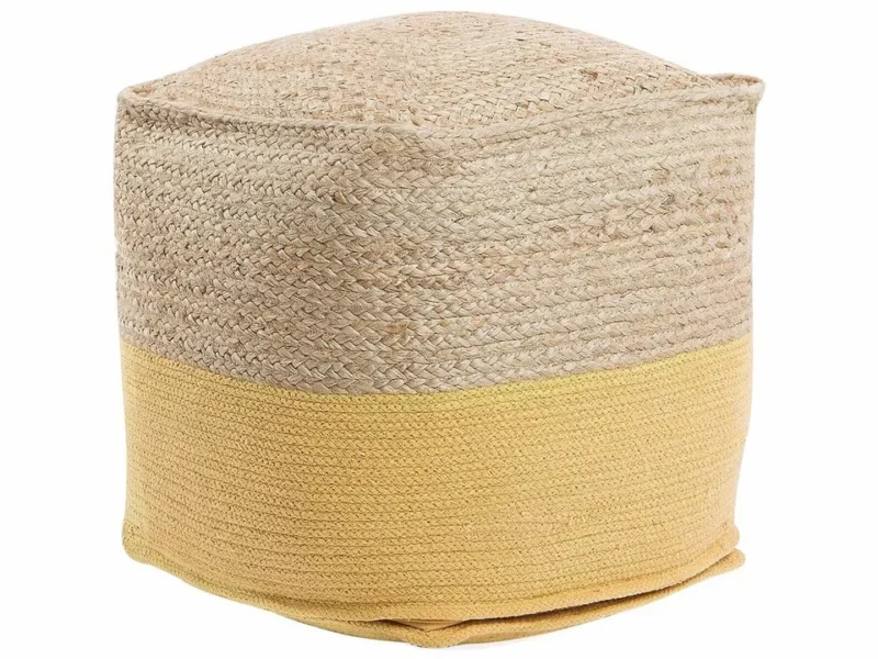 Sonia Collections Pouf Cover Natural Jute Braided for Stylish Home Decor