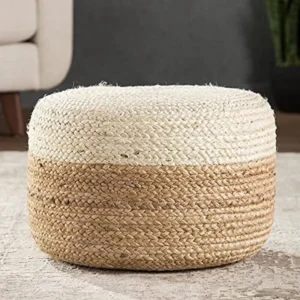 Jute Pouf Cover for Elegant Living Spaces