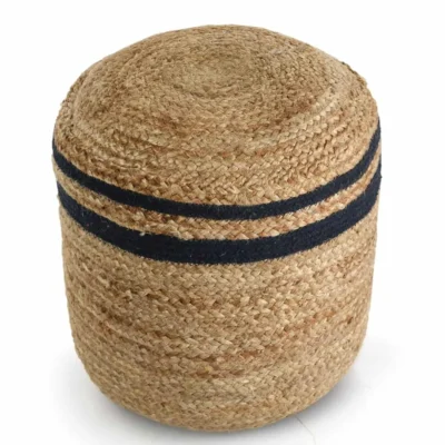Store 16 Natural Jute Pouf Cover for Stylish Braided Living Room Decor