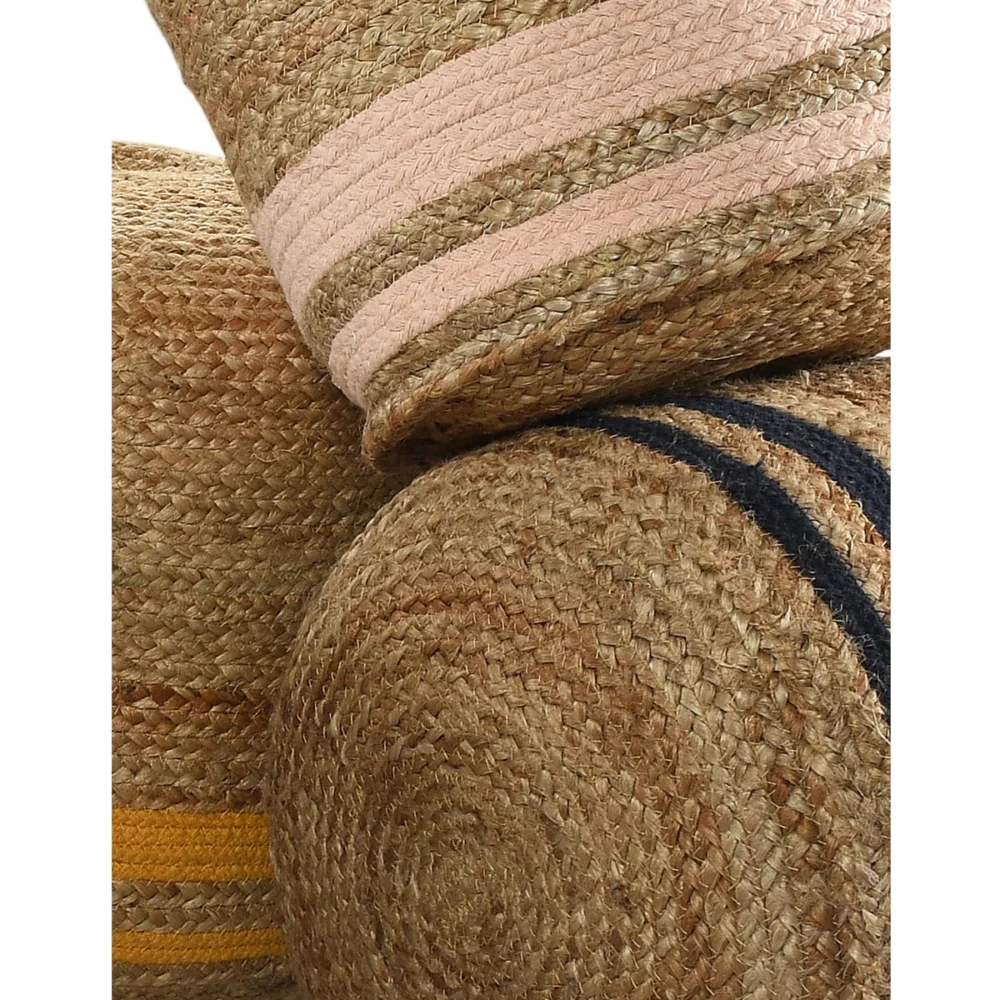Sonia Collections Natural Jute Pouf Cover for Stylish Living Room Decor