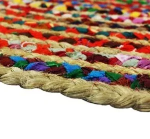 Sonia Collections Handwoven 2x3 feet Eco-Friendly Jute Rug for Stylish Interiors