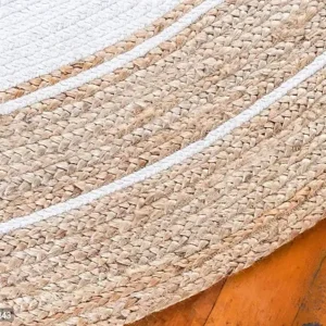 Sonia Collections Reversible 60 cm Braided Jute Rug for Versatile Room Decor Round 60 cms