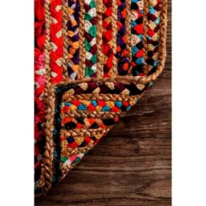 Sonia Collections Handwoven 2x3 feet Eco-Friendly Jute Rug for Stylish Interiors