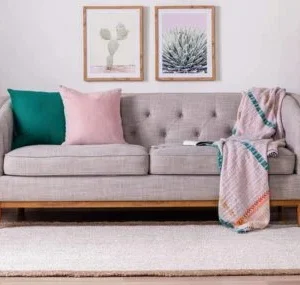 Artisan Jute Rug Beige Border | Eco Decor for Living Room
