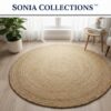 Eco-Friendly Round Jute Rug – Handmade in India | Sustainable Home Decor (2x2 to 6x6 ft)