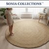 Eco-Friendly Round Jute Rug – Handmade in India | Sustainable Home Decor (2x2 to 6x6 ft)