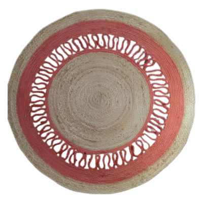 Handwoven Natural Jute Round Rug – 3x3 Feet Eco-Friendly Mat by Sonia Collections™