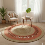 Natural Jute Round Rug – Eco-Friendly Artisan Mat | Sonia Collections™